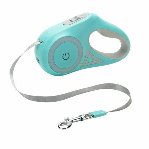 LED Retractable Dog Leash with Light - Safe Night Walking for Small to Medium Pets