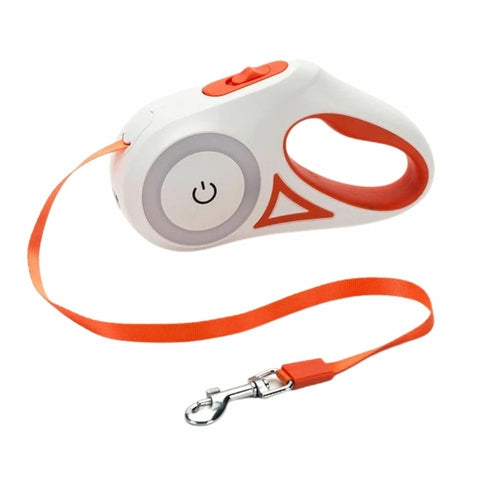LED Retractable Dog Leash with Light - Safe Night Walking for Small to Medium Pets