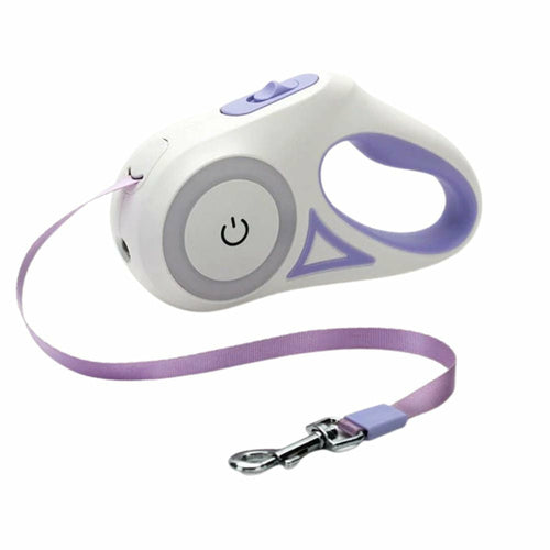LED Retractable Dog Leash with Light - Safe Night Walking for Small to Medium Pets