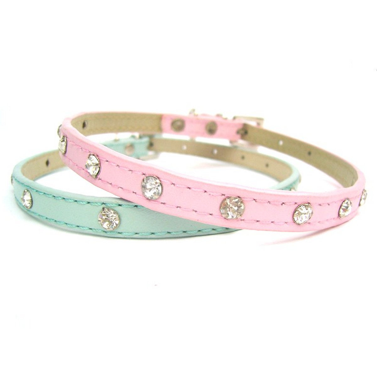 Baby Diamante Crystal Collar for Small Dogs & Puppies - Pink Sparkle Glamour