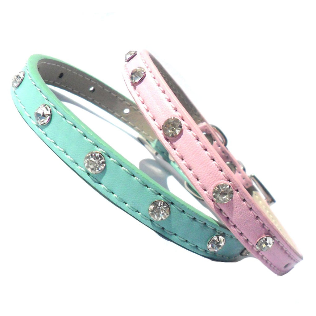 Baby Diamante Crystal Collar for Small Dogs & Puppies - Pink Sparkle Glamour