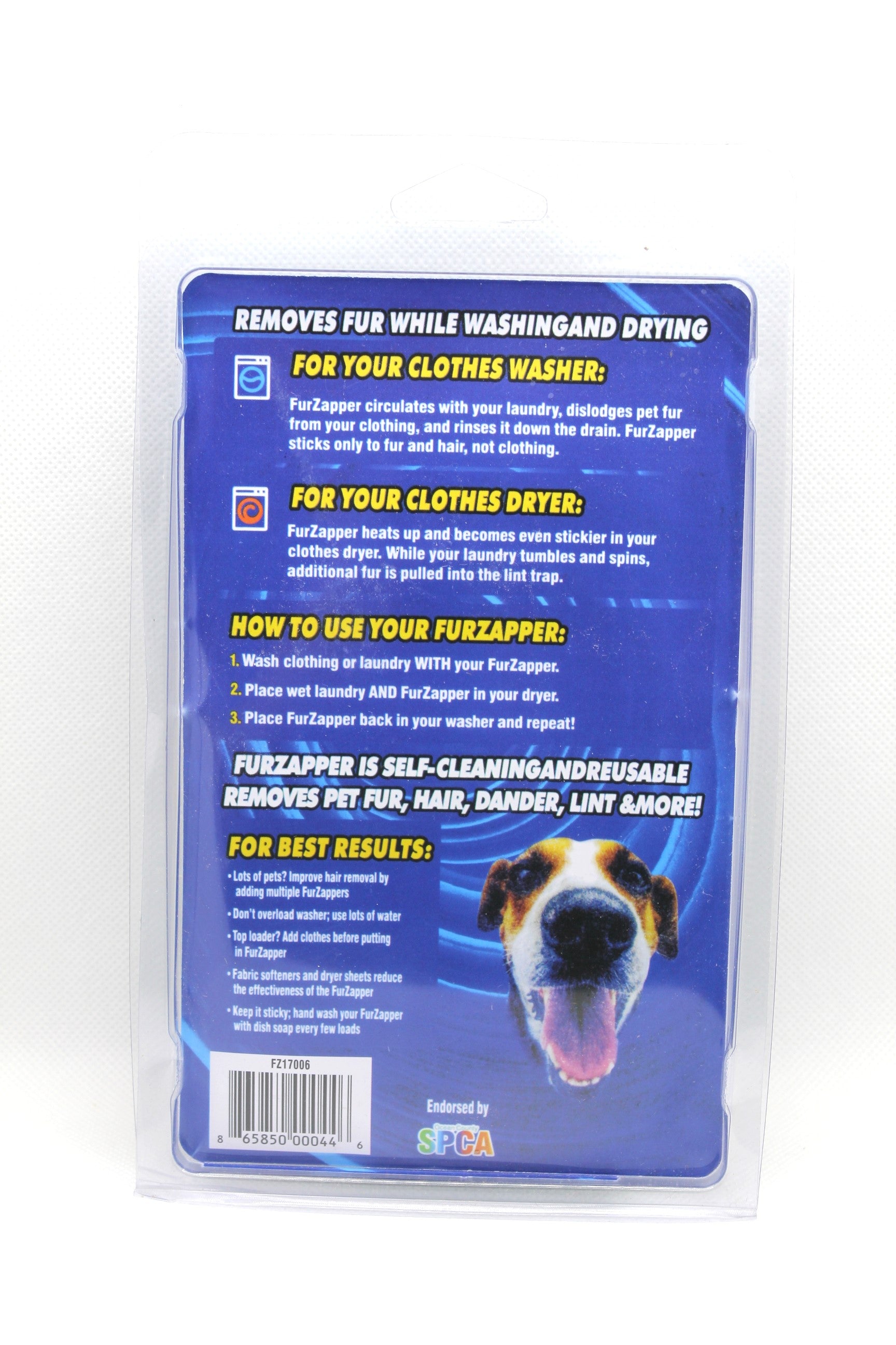 Fur Zapper Pet Hair Remover - Laundry Washer & Dryer Fur Catcher for Dogs & Cats