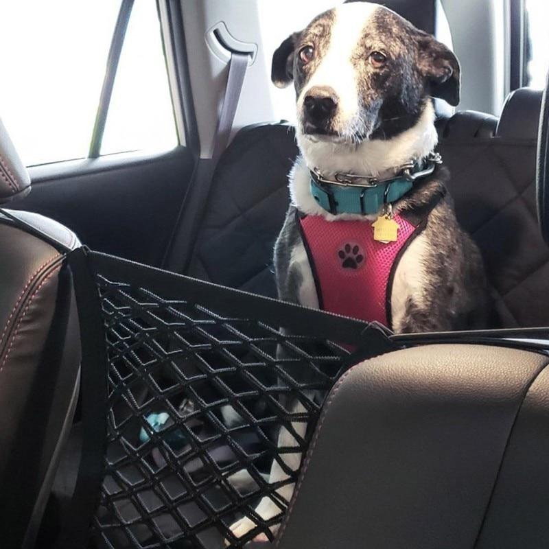 Premium Pet Car Net Barrier - Dog Safety Mesh Divider for Vehicle Back Seat