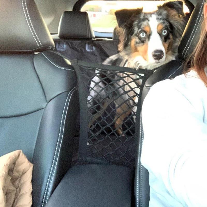 Premium Pet Car Net Barrier - Dog Safety Mesh Divider for Vehicle Back Seat