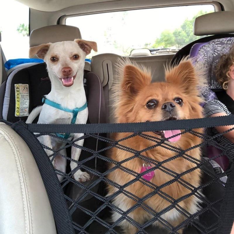 Premium Pet Car Net Barrier - Dog Safety Mesh Divider for Vehicle Back Seat