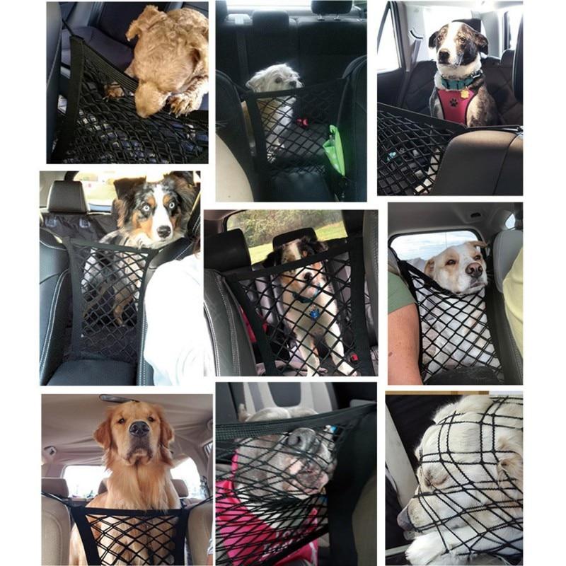 Premium Pet Car Net Barrier - Dog Safety Mesh Divider for Vehicle Back Seat
